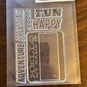 Hello My Name is Clear Acrylic Stamp Set